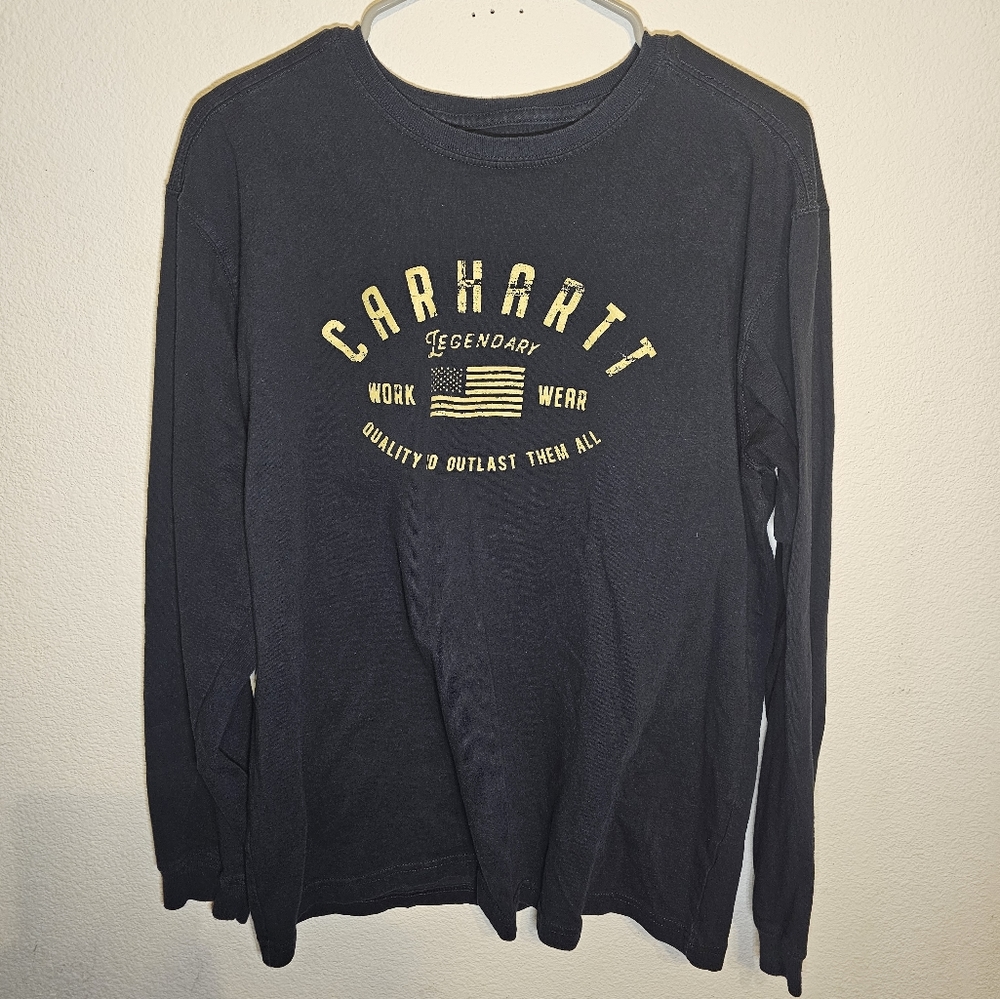 Carhartt long sleeve t shirt, large, relaxed fit